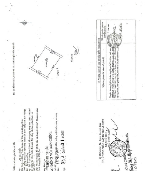 Quyền sử dụng đất, quyền sở hữu nhà ở và tài sản khác gắn liền với đất tại thửa đất số 40, tờ bản đồ số 71, diện tích 1.750,5m2, địa chỉ: Thôn Mốc Định, xã Hồng Thuỷ, huyện Lệ Thuỷ, tỉnh Quảng Bình (nay là xã Cam Hồng, tỉnh Quảng Trị) (Đấu giá lần 5)